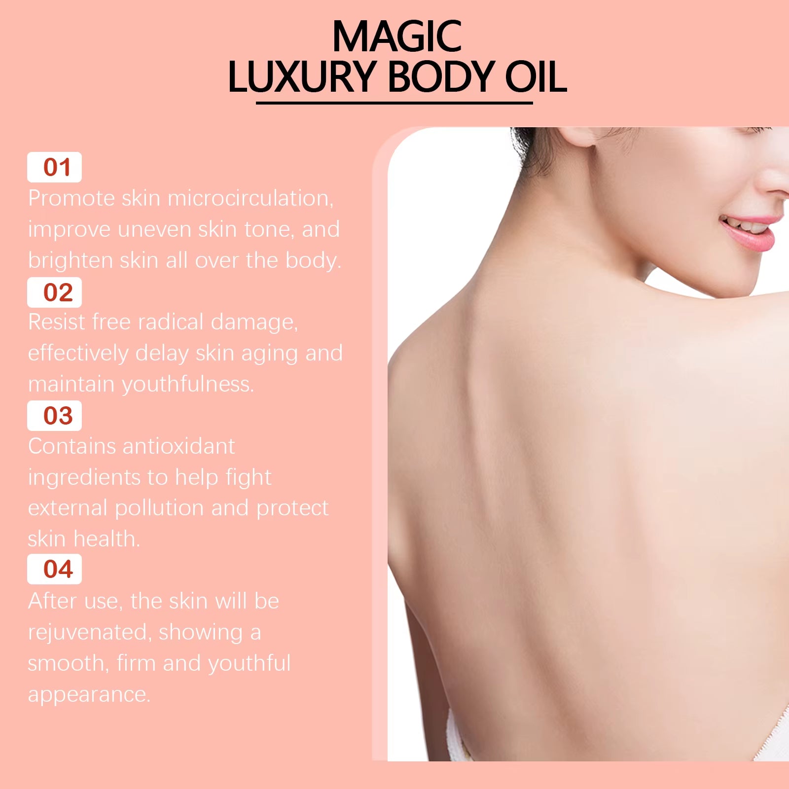 Body Firming Oil Sooth Dry Rough Repair Damaged Skin Hydrating Lighten Fine Line Shrink Pores Skin Care Serum Muscle Massage Oil